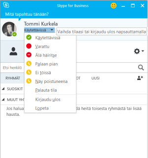 Skype for Business käyttöohjeet